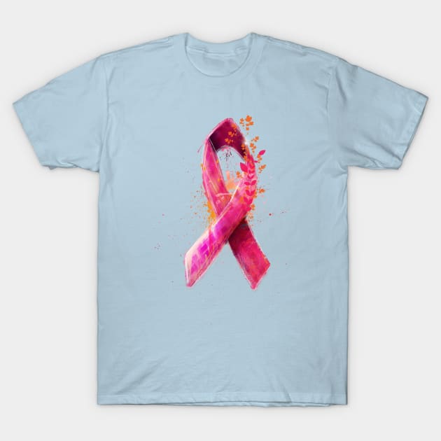 pink ribbon tshirt T-Shirt by erdavid